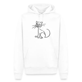 Katze - Männer Premium Bio Hoodie - Weiß - Vorne - Nico (187cm)