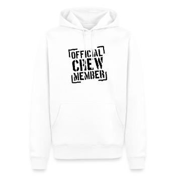Official Crew Member Stamp Logo - Sweat à capuche Premium bio Homme - blanc - Devant - Nico (187cm)