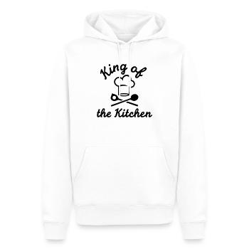 King of the Kitchen - Sweat à capuche Premium bio Homme - blanc - Devant - Nico (187cm)