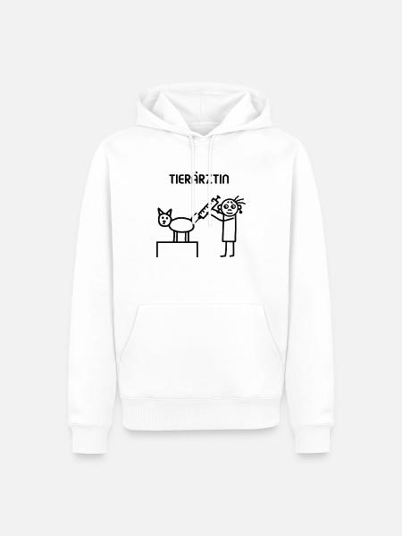 Tierärztin - Männer Premium Bio Hoodie - Weiß