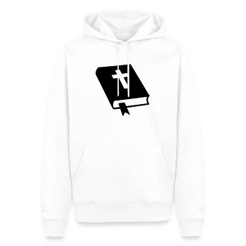 Bible - Sweat à capuche Premium bio Homme - blanc - Devant - Nico (187cm)