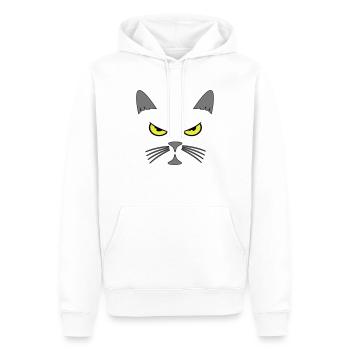 Katze cool gesicht - Männer Premium Bio Hoodie - Weiß - Vorne - Nico (187cm)
