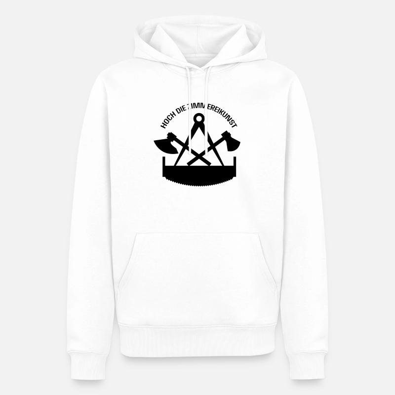 zimmermann - Männer Premium Bio Hoodie - Weiß