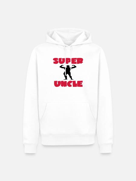 Super uncle - Men’s Premium Organic Hoodie - white