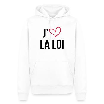 Rechtsanwalt / Advokat / Anwalt / Richter / Recht - Männer Premium Bio Hoodie - Weiß - Vorne - Nico (187cm)