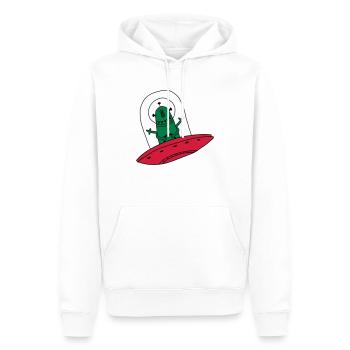 UFO Ausländer Bauer Landwirt tier Kind Baby - Männer Premium Bio Hoodie - Weiß - Vorne - Nico (187cm)
