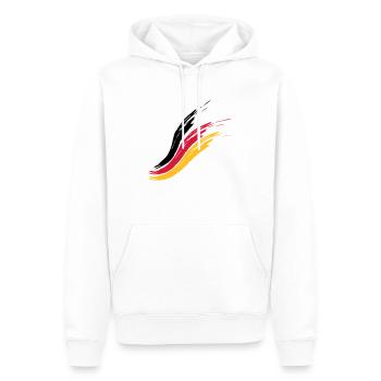 deutschland flagge land stolz heimat deutscher tri - Männer Premium Bio Hoodie - Weiß - Vorne - Nico (187cm)