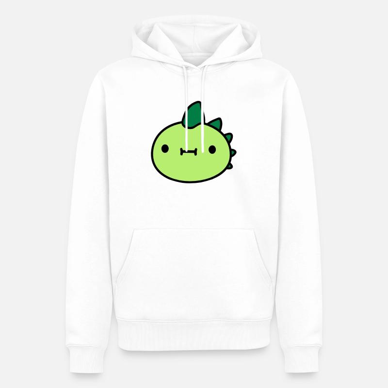 dinosaurier kopf gesicht - Männer Premium Bio Hoodie - Weiß