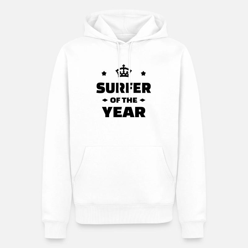 surf / surfeur / surfer / plage - Sweat à capuche Premium bio Homme - blanc