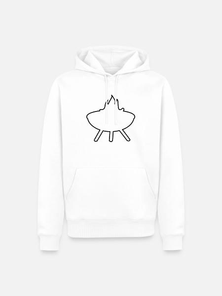 foyer - Sweat à capuche Premium bio Homme - blanc