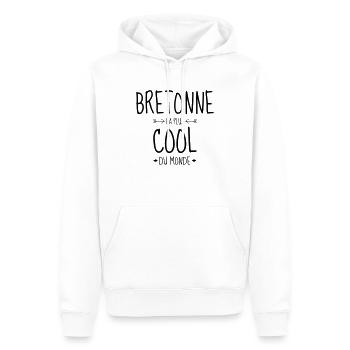 Bretagne / Breton / Bretonne / BZH / Breizh - Männer Premium Bio Hoodie - Weiß - Vorne - Nico (187cm)