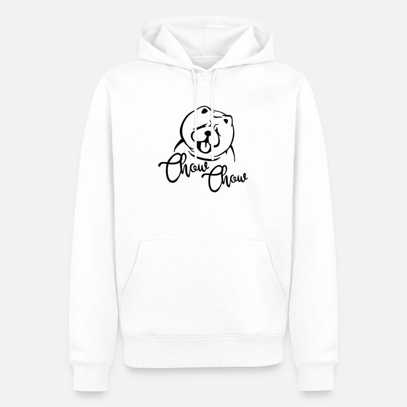 Chow-Chow - Männer Premium Bio Hoodie - Weiß