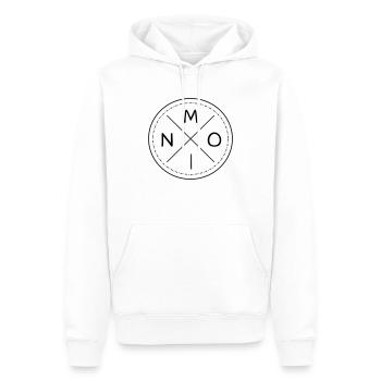 Bonjour - Sweat à capuche Premium bio Homme - blanc - Devant - Nico (187cm)
