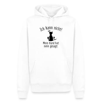Mein Hund hat nein gesagt | Hundeshirt - Männer Premium Bio Hoodie - Weiß - Vorne - Nico (187cm)