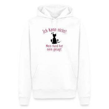 Mein Hund hat nein gesagt | Hundeshirt - Männer Premium Bio Hoodie - Weiß - Vorne - Nico (187cm)