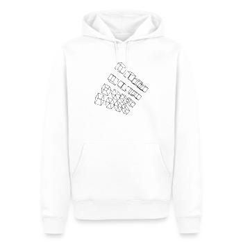 Squares Design - Männer Premium Bio Hoodie - Weiß - Vorne - Nico (187cm)