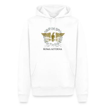Roma Aeterna - Männer Premium Bio Hoodie - Weiß - Vorne - Nico (187cm)