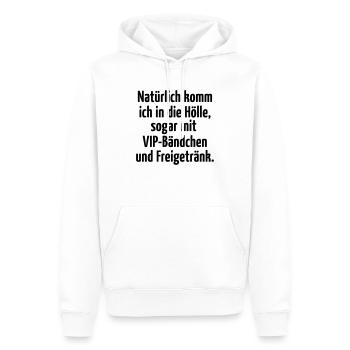 Himmel Hölle Engelchen Teufel VIP ausgelassen wild - Männer Premium Bio Hoodie - Weiß - Vorne - Nico (187cm)