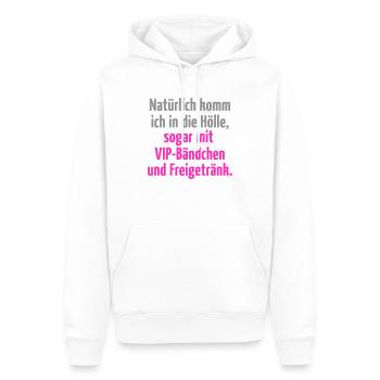 Himmel Hölle Engelchen Teufel VIP ausgelassen wild - Männer Premium Bio Hoodie - Weiß - Vorne - Nico (187cm)