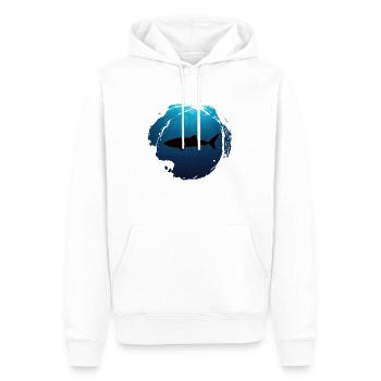 Happy Walhai Whale Shark Motiv im Vintage Design - Männer Premium Bio Hoodie - Weiß - Vorne - Nico (187cm)