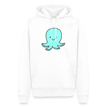 Sourire de poulpe - Sweat à capuche Premium bio Homme - blanc - Devant - Nico (187cm)