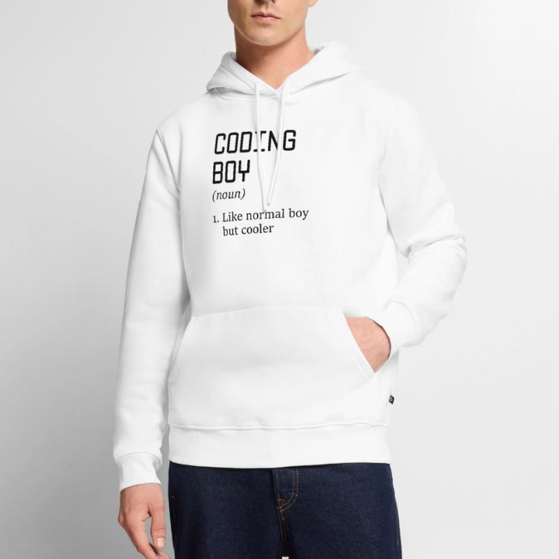Coding Boy Definition Noun Software Developer Prog Männer Premium Bio Hoodie