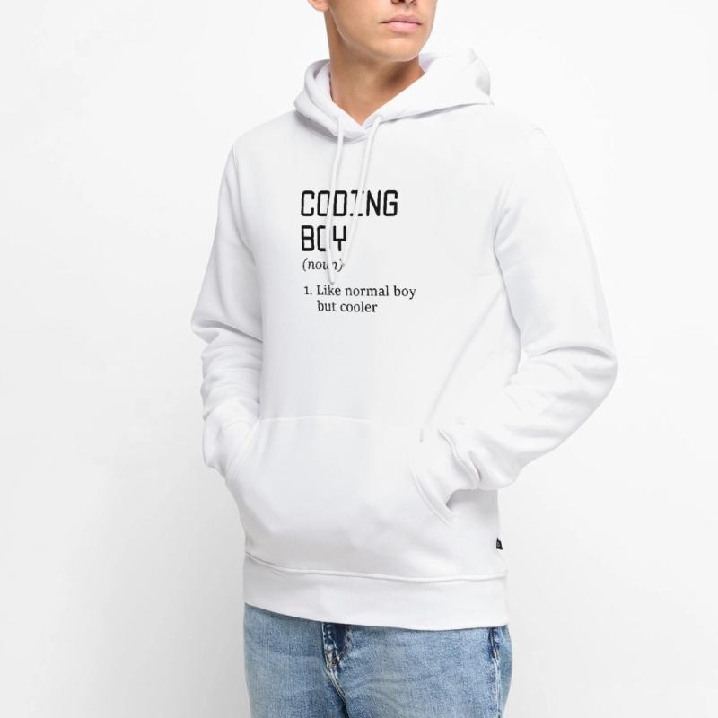 Coding Boy Definition Noun Software Developer Prog Männer Premium Bio Hoodie