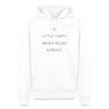 une petite fête jamais tuée célébrer personne anglais - Sweat à capuche Premium bio Homme - blanc - Devant - Nico (187cm)