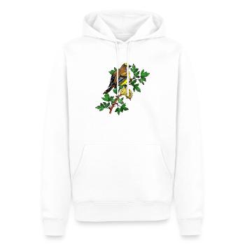 Oiseau coloré - Sweat à capuche Premium bio Homme - blanc - Devant - Nico (187cm)