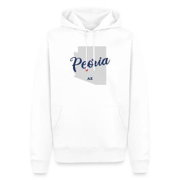 Peoria - Arizona - États-Unis - États-Unis d’Amérique - Sweat à capuche Premium bio Homme - blanc - Devant - Nico (187cm)