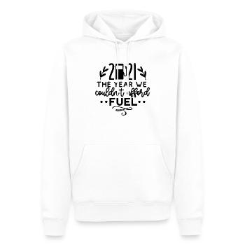 the year we couldnt afford fuel - Männer Premium Bio Hoodie - Weiß - Vorne - Nico (187cm)
