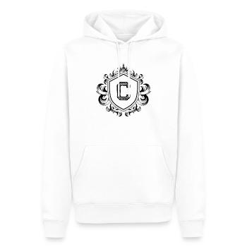 C Buchstabe Wappen - Männer Premium Bio Hoodie - Weiß - Vorne - Nico (187cm)