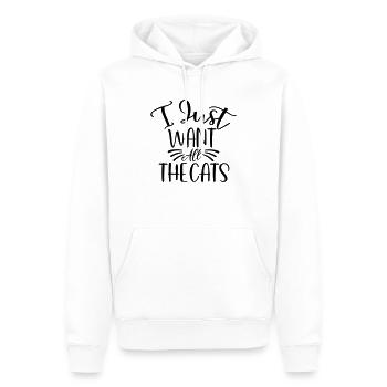 I just want all the cats - Männer Premium Bio Hoodie - Weiß - Vorne - Nico (187cm)