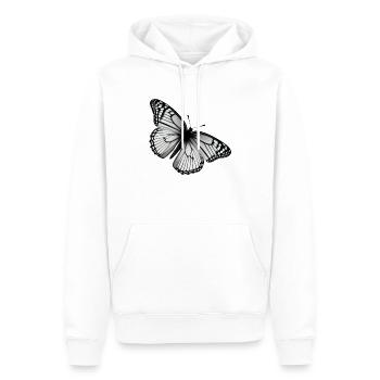 Papillon Nature Insectes Papillons 4 - Sweat à capuche Premium bio Homme - blanc - Devant - Nico (187cm)
