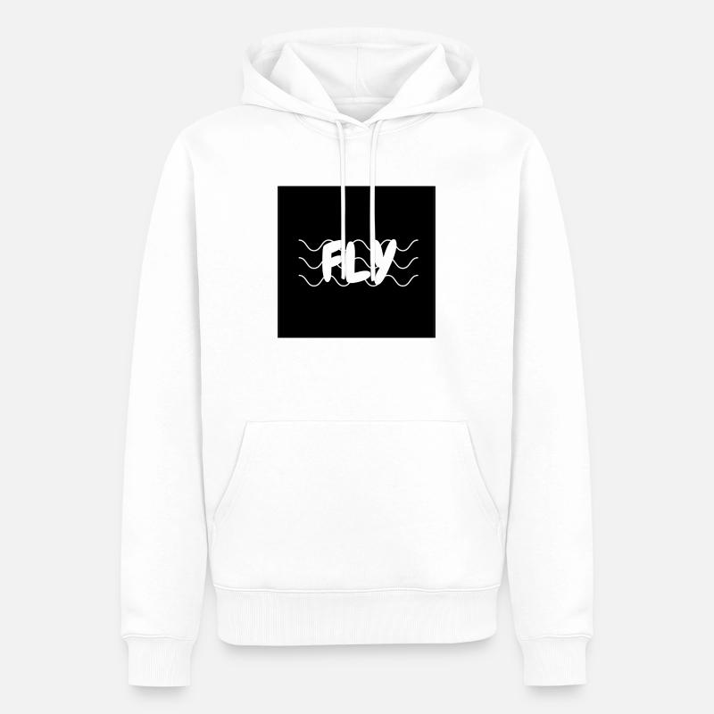 Conception de mouche - Sweat à capuche Premium bio Homme - blanc