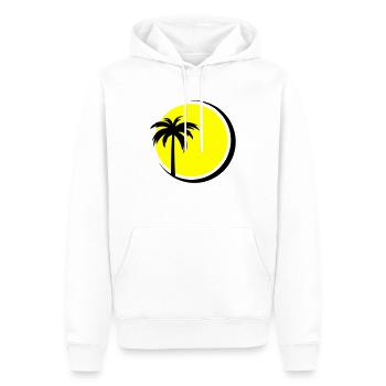 palm sonne 02 - Männer Premium Bio Hoodie - Weiß - Vorne - Nico (187cm)