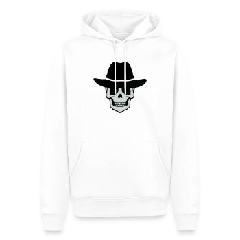 Cowboy Skull - Männer Premium Bio Hoodie - Weiß - Vorne - Nico (187cm)