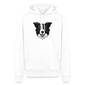 Border Collie - Männer Premium Bio Hoodie - Weiß - Vorne - Nico (187cm)