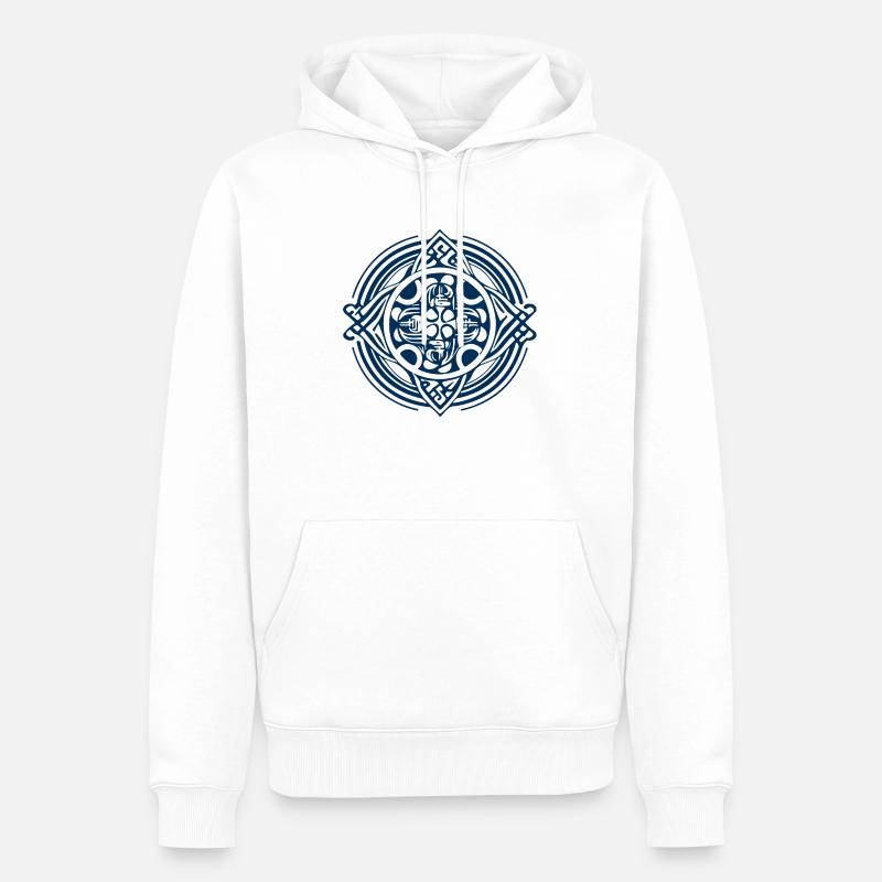 Folklore breton - Sweat à capuche Premium bio Homme - blanc