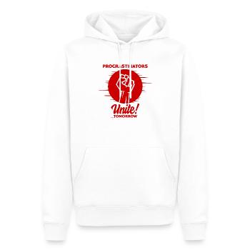 procrastinators unite tomorrow sofa, Being lazy - Men’s Premium Organic Hoodie - white - Front - Nico (187cm)