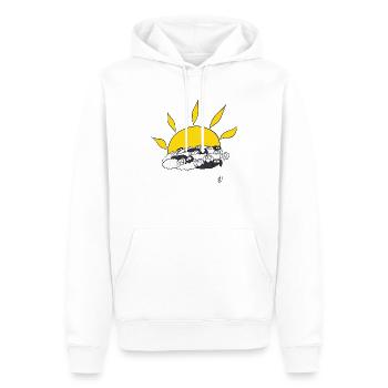 Schafe bei Sonnenaufgang - Männer Premium Bio Hoodie - Weiß - Vorne - Nico (187cm)