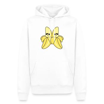 Bananes fraîches - Sweat à capuche Premium bio Homme - blanc - Devant - Nico (187cm)
