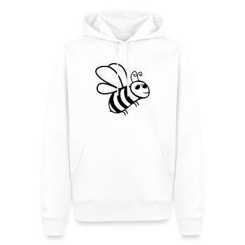 biene sonnenbrille - Männer Premium Bio Hoodie - Weiß - Vorne - Nico (187cm)