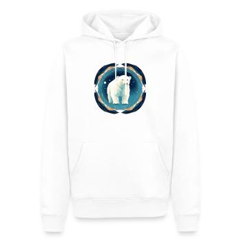 Polar Bear with Winter Elements, Love Bears - Men’s Premium Organic Hoodie - white - Front - Nico (187cm)