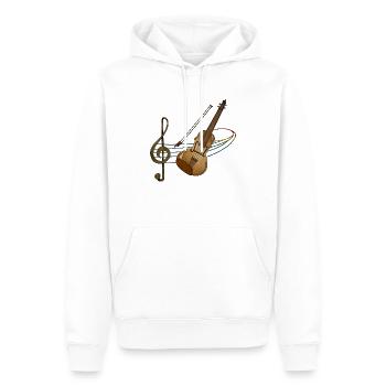 Violon - Sweat à capuche Premium bio Homme - blanc - Devant - Nico (187cm)