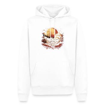 Japan Landscape - Männer Premium Bio Hoodie - Weiß - Vorne - Nico (187cm)