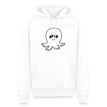 Poulpe Cool - Sweat à capuche Premium bio Homme - blanc - Devant - Nico (187cm)