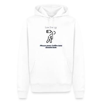 Bitte gib mir Kaffee - Männer Premium Bio Hoodie - Weiß - Vorne - Nico (187cm)