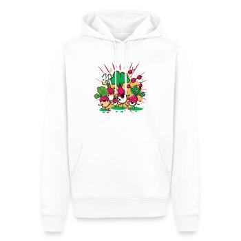 RADIS TOON - Sweat à capuche Premium bio Homme - blanc - Devant - Nico (187cm)