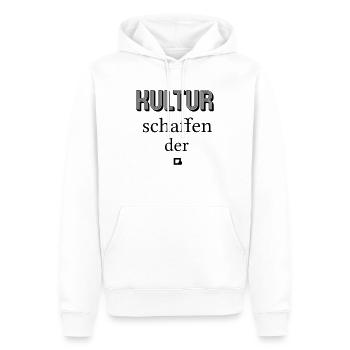 Travailleuse culturelle - Sweat à capuche Premium bio Homme - blanc - Devant - Nico (187cm)